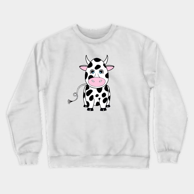 COW With Black Spots Cow Lover - Funny Cow Art Crewneck Sweatshirt by SartorisArt1